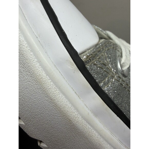Chuck Taylor All Star Lugged Lift Platform Silver Glitter Youth Size 3 Side Zip - Picture 12 of 15
